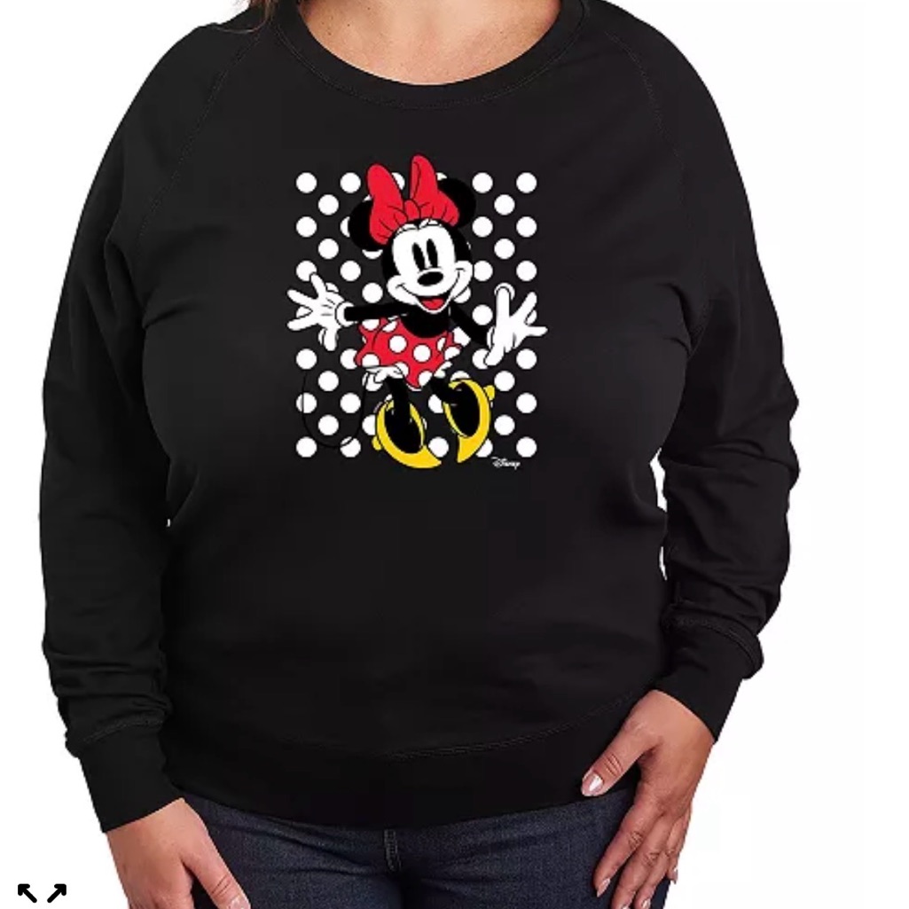 Gildan Heavy Blend Women Sz Small Disney Minnie Mouse Sweatshirt Black New